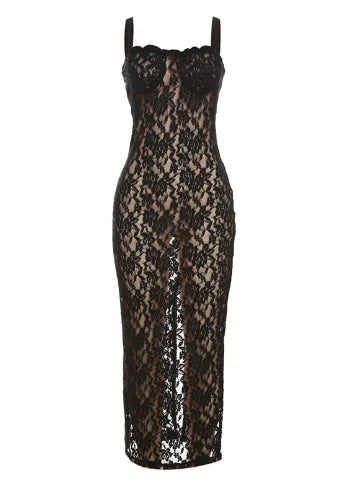 Solid Spaghetti Strap Bodycon Dress