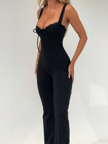 Lace Chest Cup Sling Jumpsuit