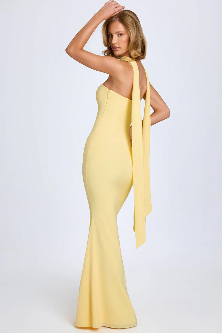 Slim Sheath Fishtail Dress with Shawl
