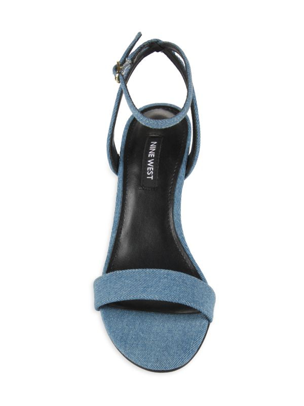 Denim-Blue Classic Stiletto Dress Sandal