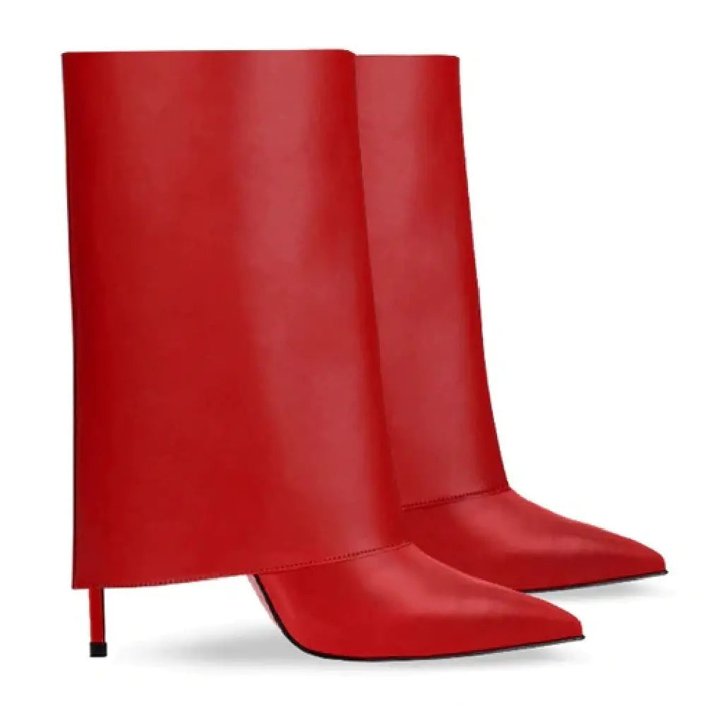 Short Leg Pants Boots with Pointed Heels