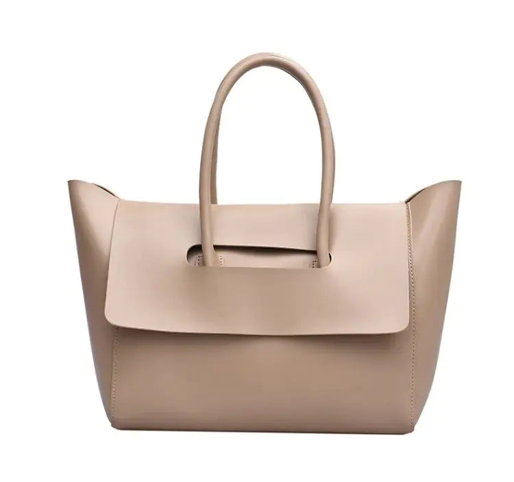Large Capacity PU Leather Shoulder Handbag