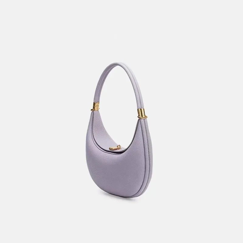Leather Medium Oval Commuter Shoulder Bag