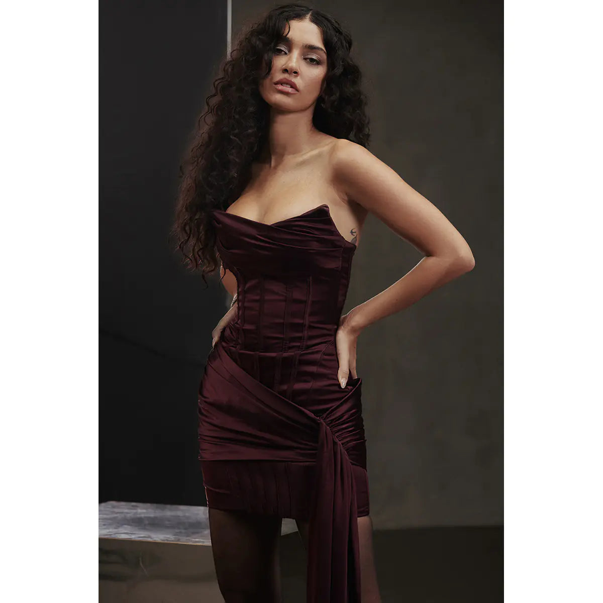 Strapless Backless Bodycon Mini Cocktail Dress