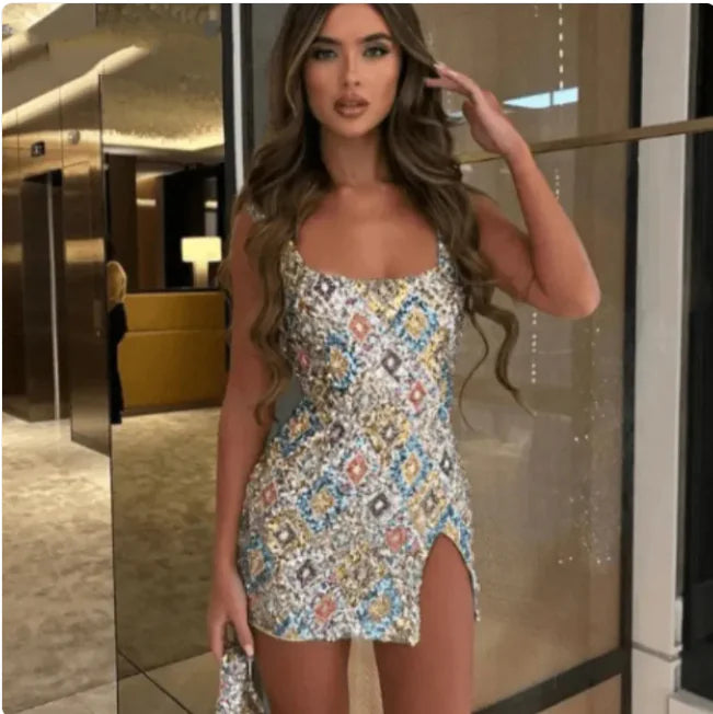 Modern Asymmetrical Hem Mini Dress