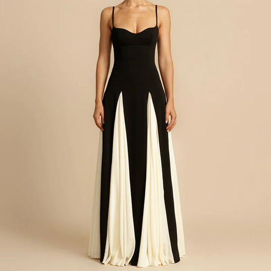 Contrast Detail Women’s Sling Dress