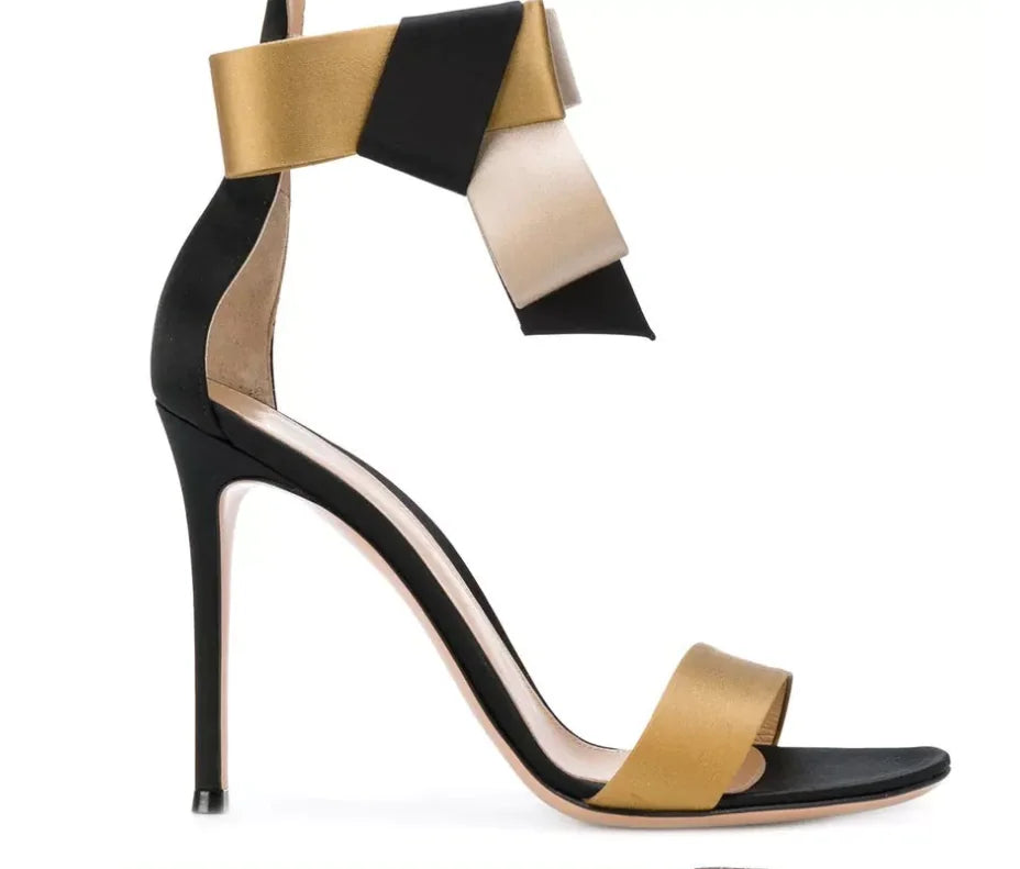 High Heel Open Toe Bow Sandals