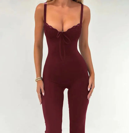 Lace Chest Cup Sling Jumpsuit