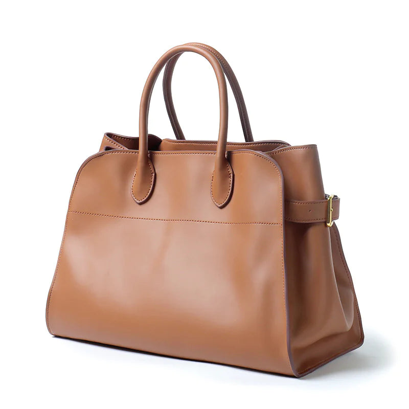 Urban Simplicity Genuine Leather Large Tote Bag