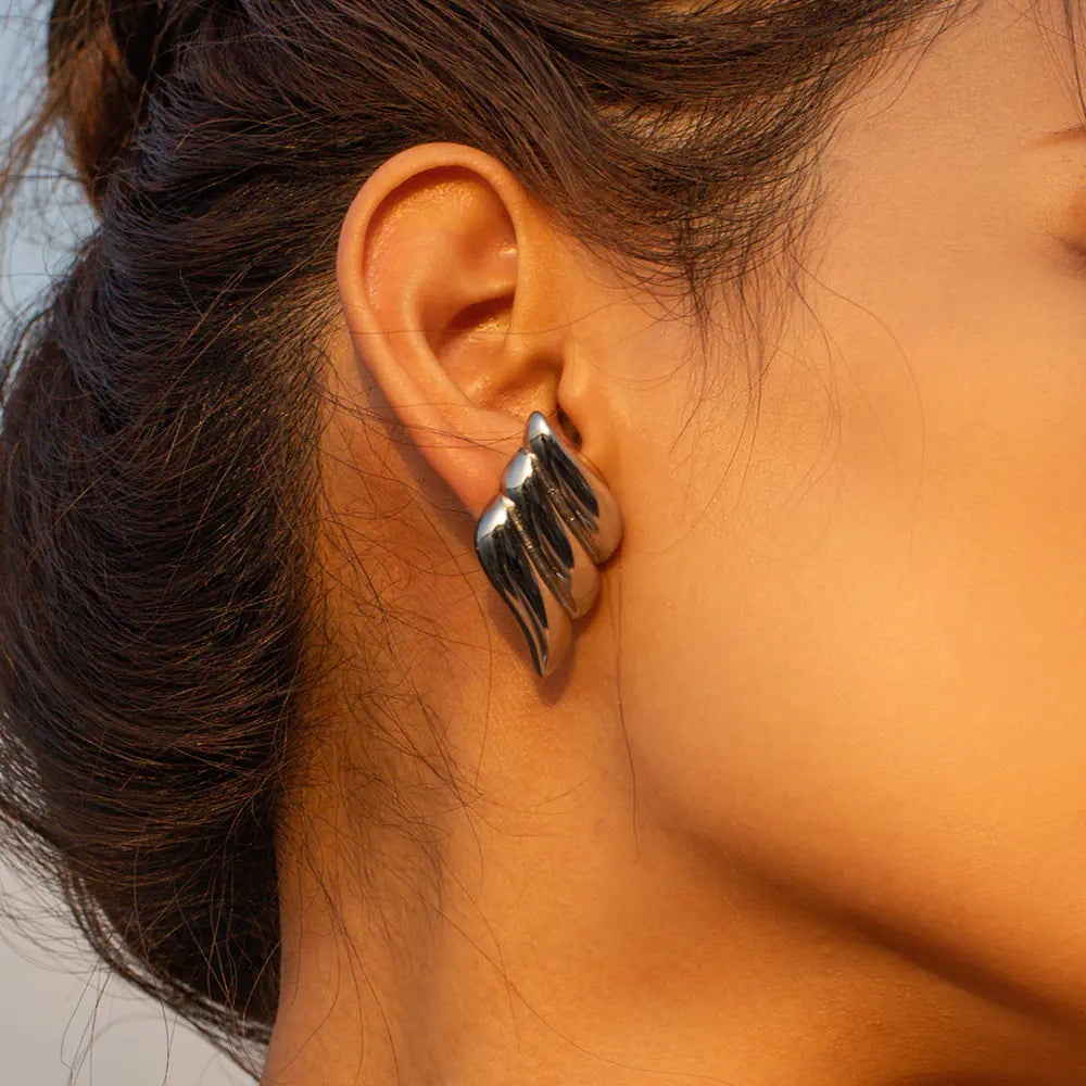 18K Gold Stainless Steel Vintage Minimalist Earrings