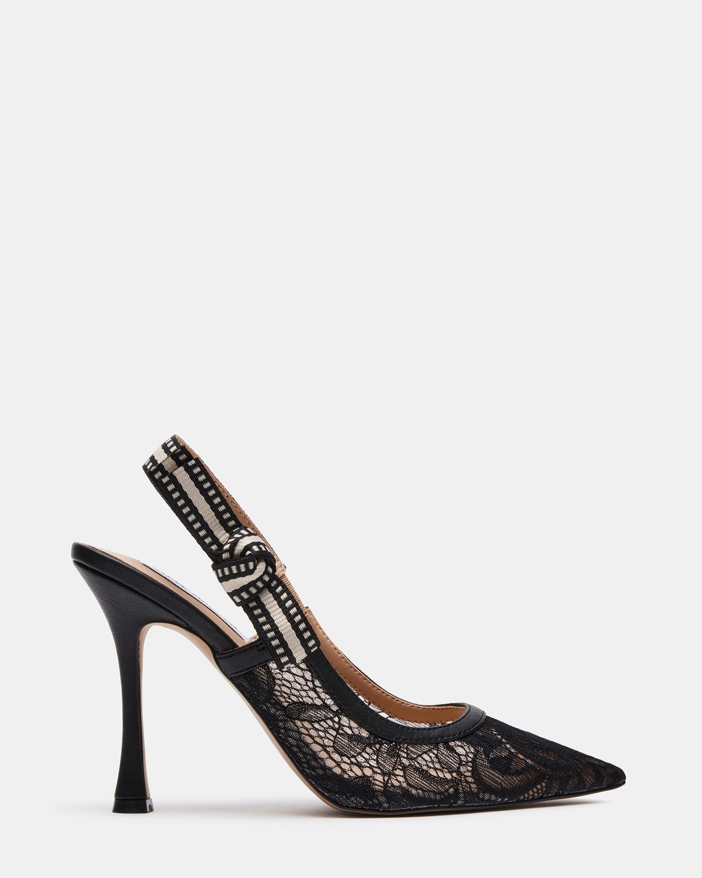 Steve Madden Bri Black Lace Slingback Pump