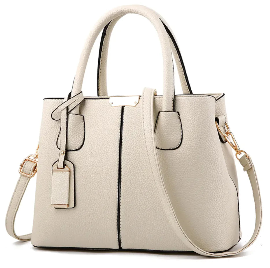 Litchi-Texture PU Single Shoulder Handbag