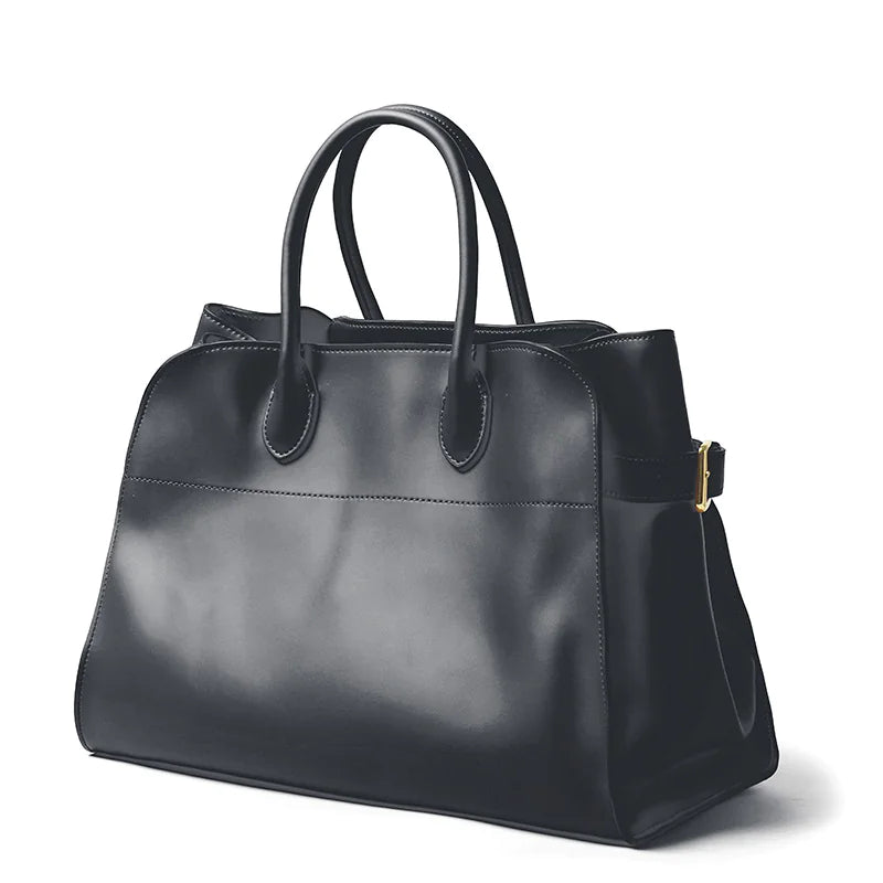 Urban Simplicity Genuine Leather Large Tote Bag