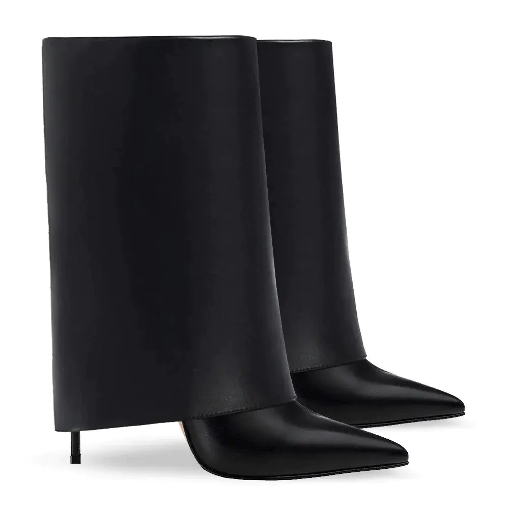 Short Leg Pants Boots with Pointed Heels
