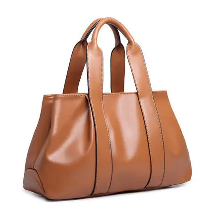 Spacious PU Leather Shoulder Crossbody Bag