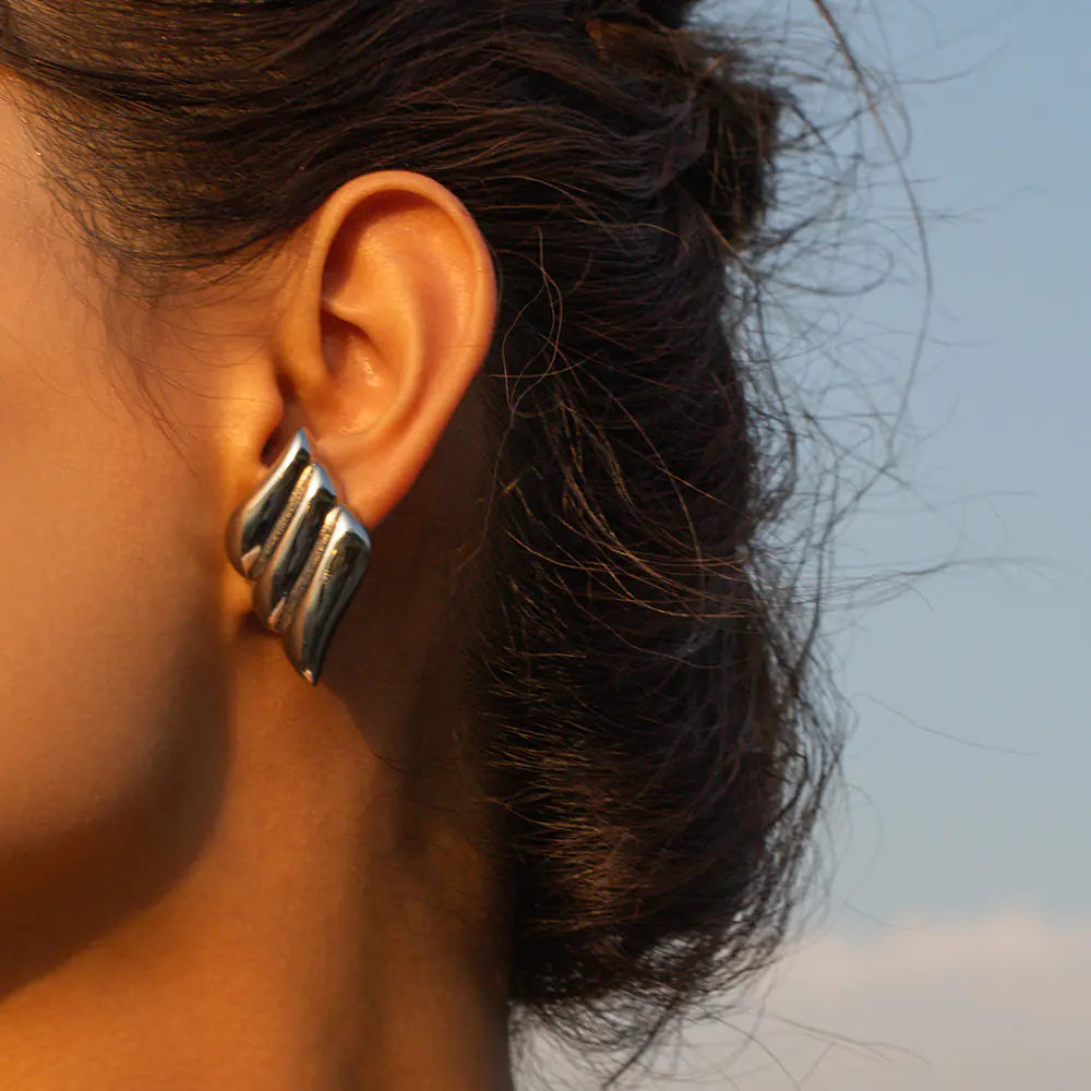 18K Gold Stainless Steel Vintage Minimalist Earrings