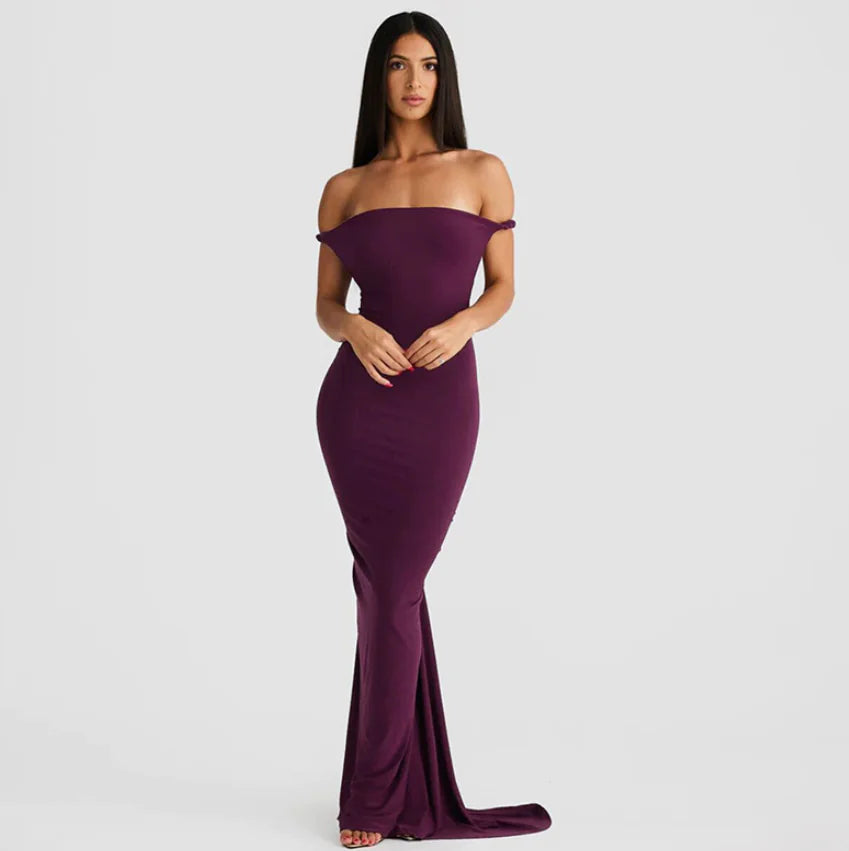 Backless Halter Pleated Sheath Maxi Dress