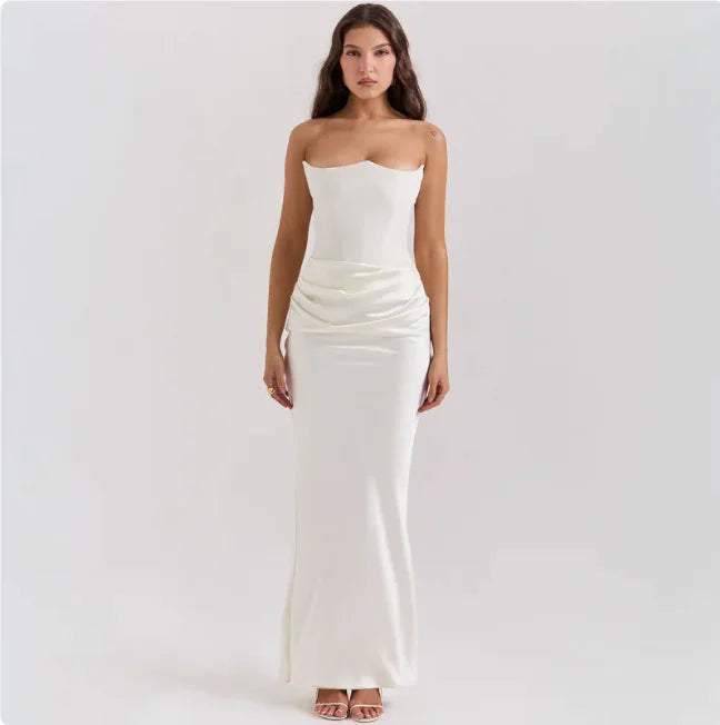 Strapless Backless Bodycon Maxi Evening Dress