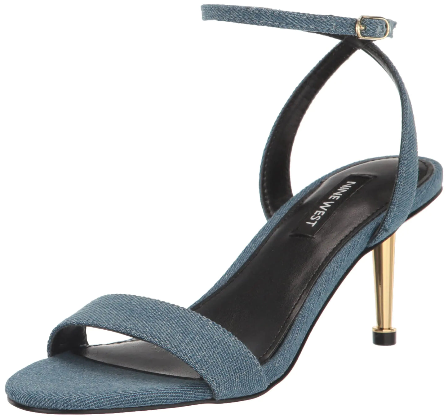 Denim-Blue Classic Stiletto Dress Sandal