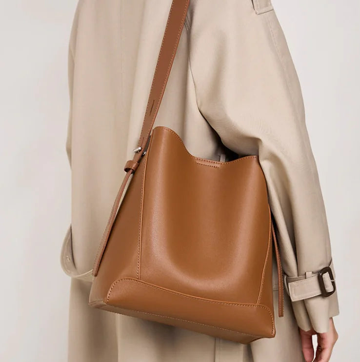 Genuine Cowhide Leather Shoulder Bag Women