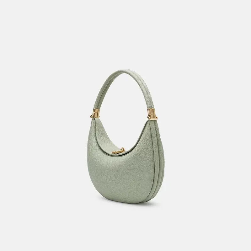 Leather Medium Oval Commuter Shoulder Bag