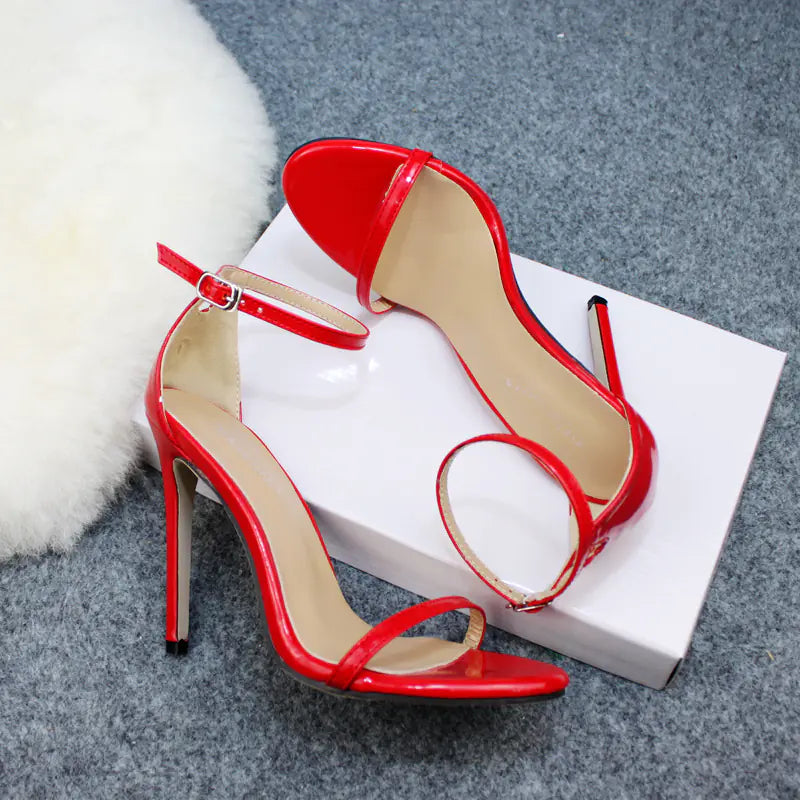 Classic Peep-Toe 8cm Wedding Stiletto Sandals