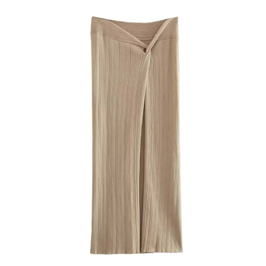 Cross Neck Halter Top and Skirt Set