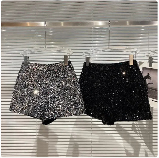 Sexy Mid-Waist Sequin Party Hot Shorts