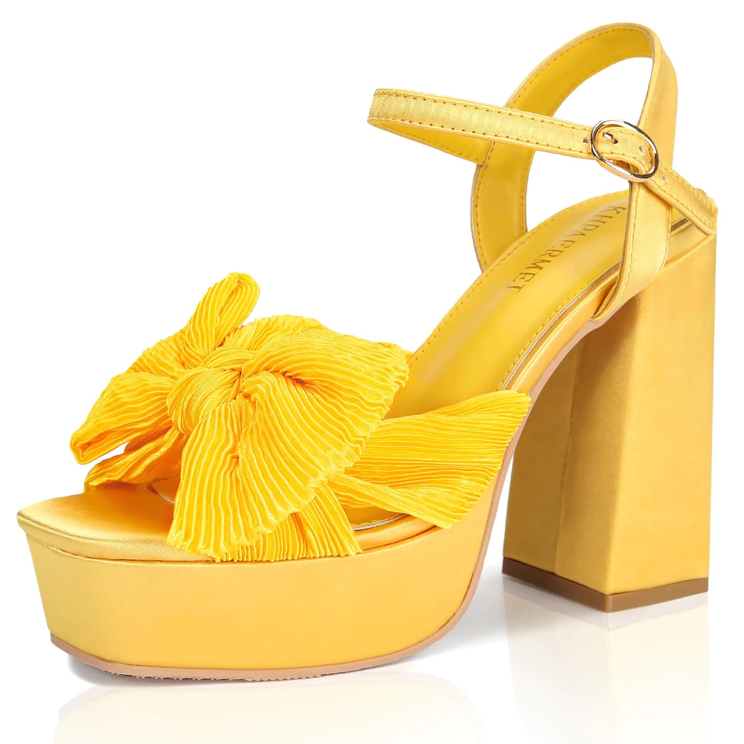 Bow Knot Platform Ankle Strap Heels