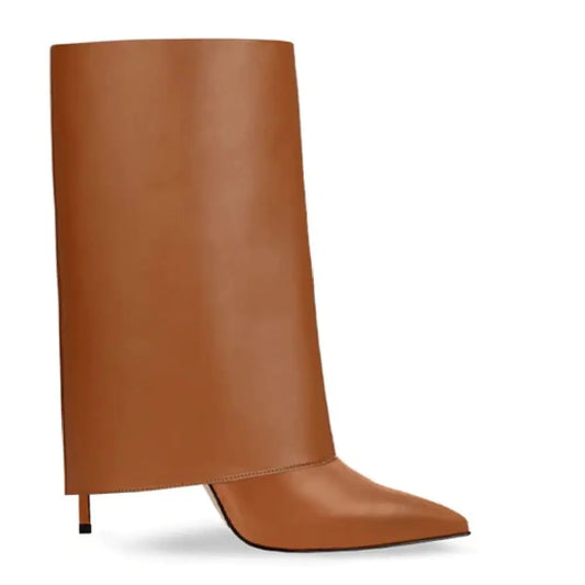 Short Leg Pants Boots with Pointed Heels