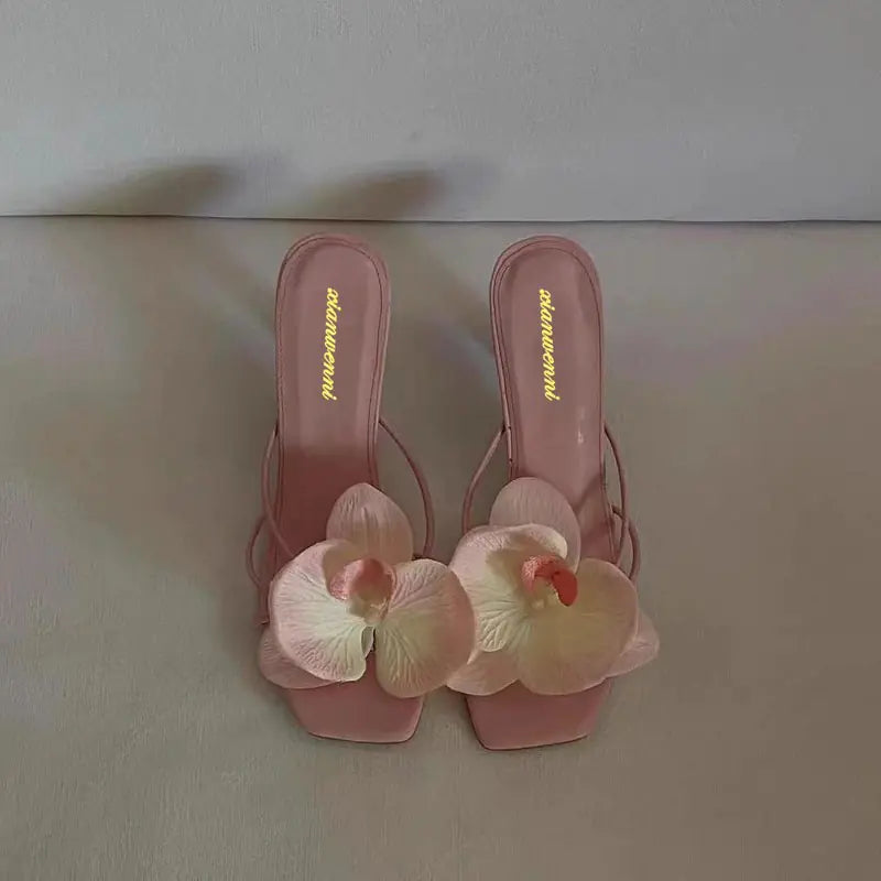 French-Style Slim-Strap High Heel Sandals