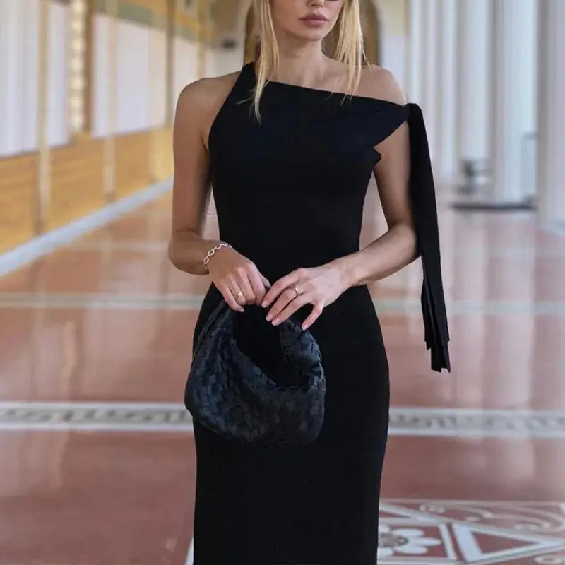 Summer Sleeveless Slim Lace-Up Dress