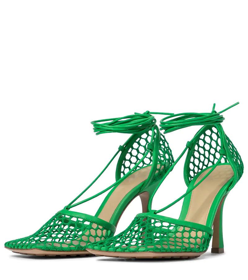 Color Pop Square-Toe Sheepskin Sandals