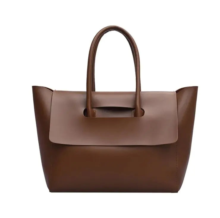 Large Capacity PU Leather Shoulder Handbag