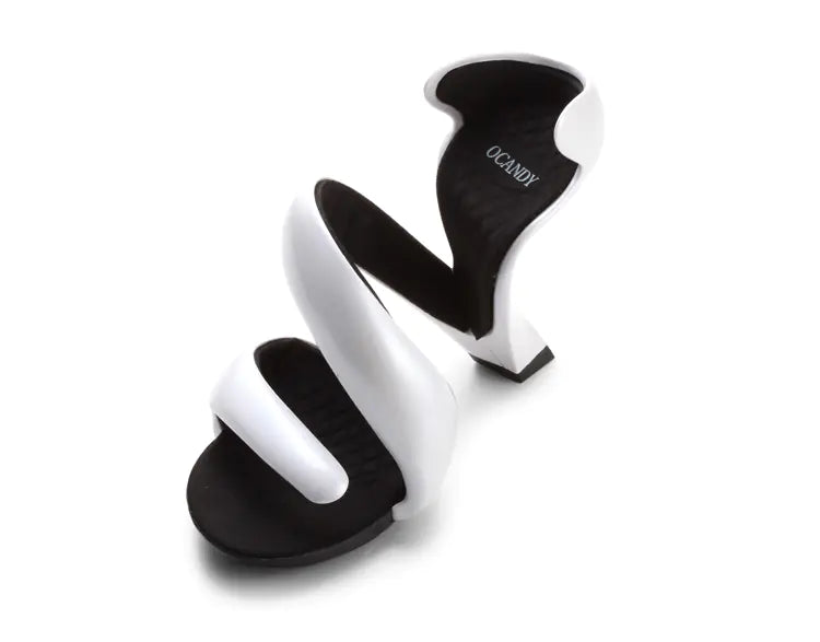 Serpent Strap Round-Toe Stiletto Heels