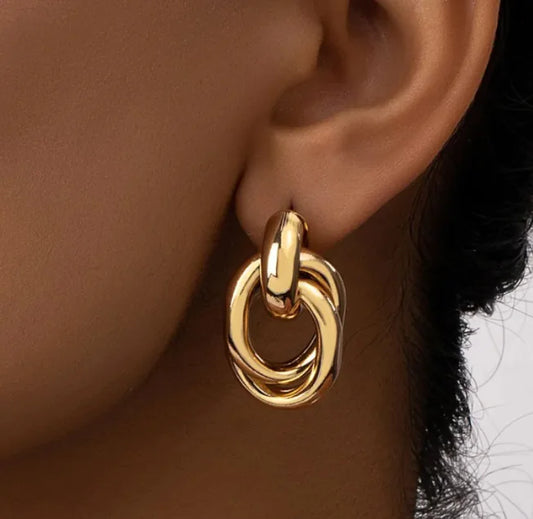 Edgy Geometric Punk Style Earrings