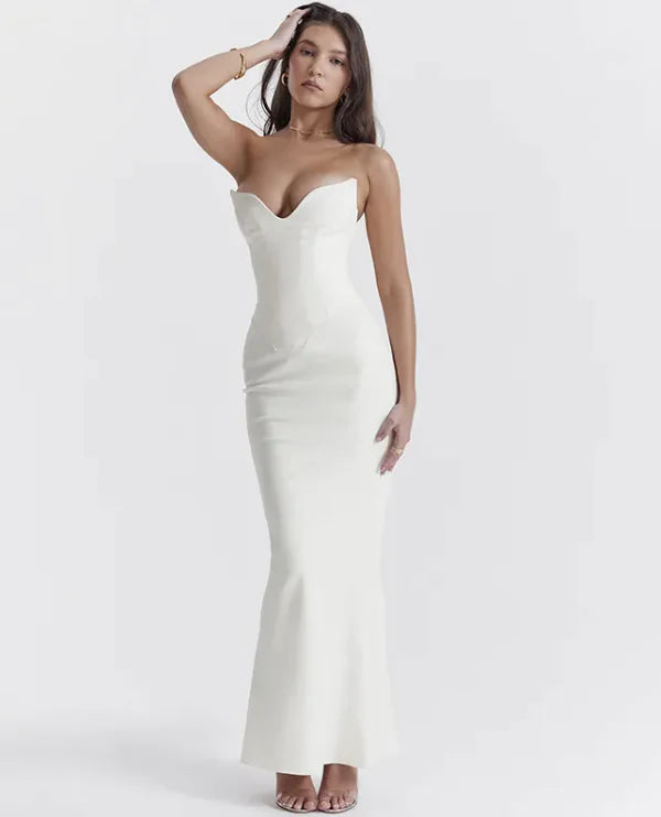 Sleek Strapless Slim Fit Tube Dress