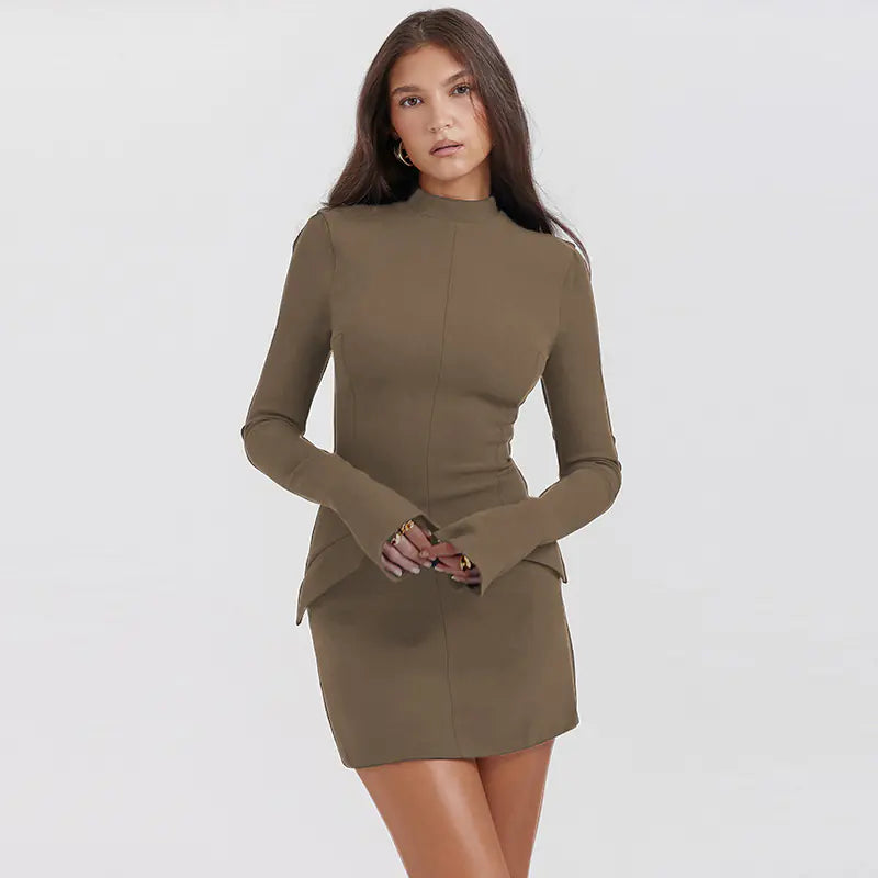 Slim Fit Long-Sleeve Bodycon Dress