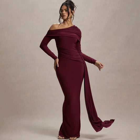 Chic Pleated Ribbon Sheath Dress